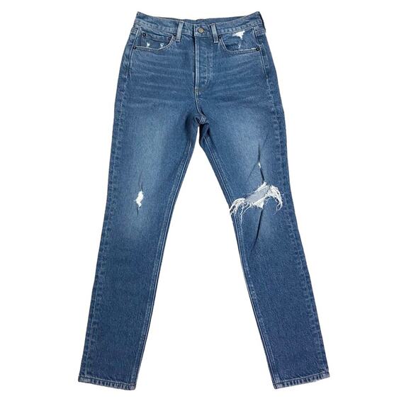 BOYISH Jean Women Sz 27 High Rise Distressed Skinny Eco Cottage Retro Streetwear - Picture 1 of 8